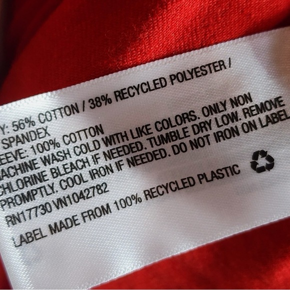 Red Ruffle Sleeve Top - Picture 6 of 6